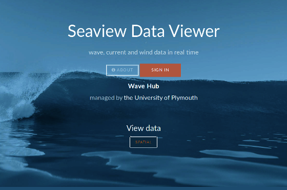 Seaview DataViewer Splash page