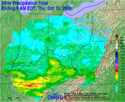 map of precipitation in ohio