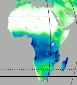 map of precipitation in africa in march